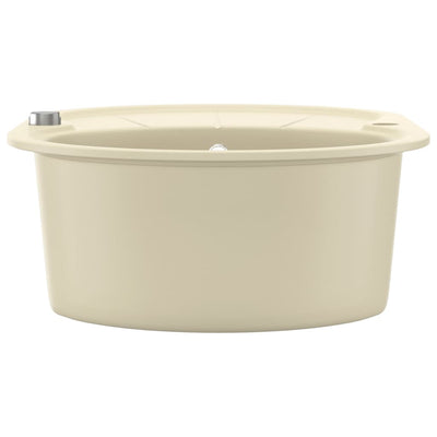 Keittiön pesuallas graniitti ovaali beige