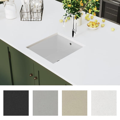 Valkoinen keittiön pesuallas Hunor_Zsolt (graniitti)