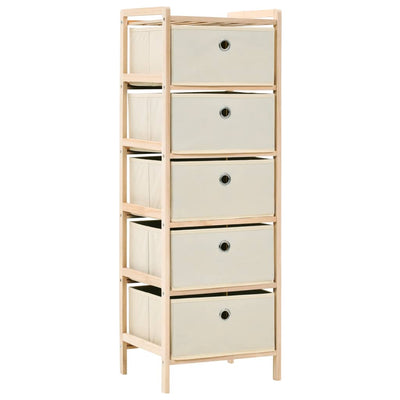 Säilytystelineet 5 kangaskorilla 2 kpl setripuu beige