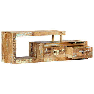 TV-taso 120x30x40 cm kierrätetty puu