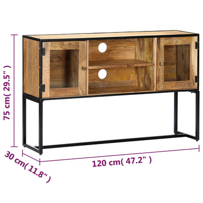 TV-taso 120x30x75 cm täysi kierrätetty puu