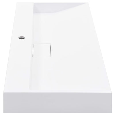 Pesuallas 100x46x11 cm mineraali-/marmorivalu valkoinen