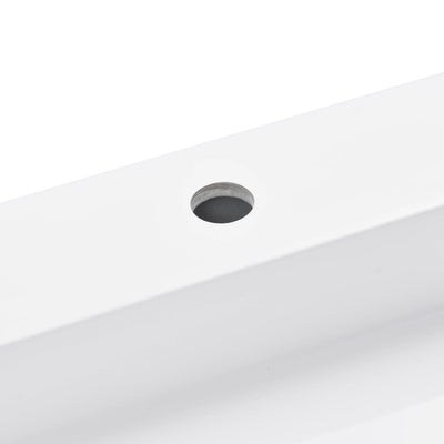 Valkoinen pesuallas Ettore 120x46x11cm (mineraali-/marmorivalu)