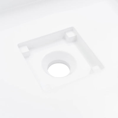 Pesuallas 50x50x12,3 cm mineraali-/marmorivalu valkoinen