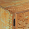 Käsin veistetty TV-taso 120x30x40 cm kierrätetty puu