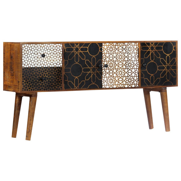 Senkki painetulla kuviolla 130x30x70 cm mangopuu