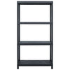 Varastohyllyt 5 kpl muovi 60x30x138 cm musta