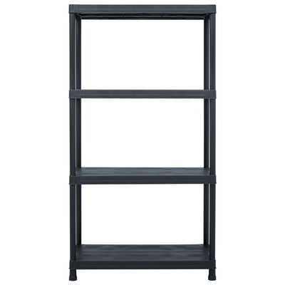 Varastohyllyt 5 kpl muovi 60x30x138 cm musta