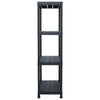 Varastohyllyt 5 kpl muovi 60x30x138 cm musta