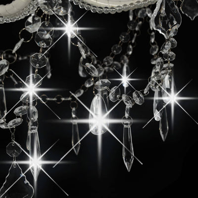 Valkoinen kattokruunu Almachi 2-tasoinen (15 x e14 polttimot)