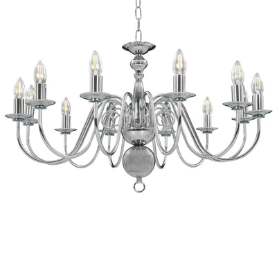 Kattokruunu hopea 12 x E14 polttimot