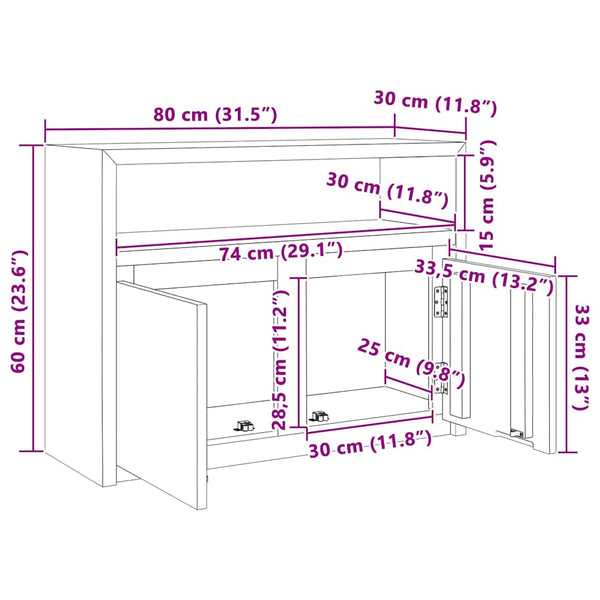 Senkki 80x30x60 cm täysi tiikki