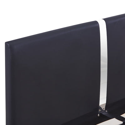 Musta sängynrunko Szegedi 135x190cm (keinonahka)