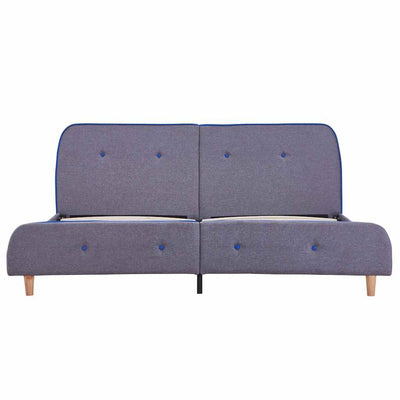 Vaaleanharmaa sängynrunko Gradea 150x200cm (kangas)