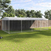 Koiran ulkohäkki katoksella 7,6x3,8x2,3 m