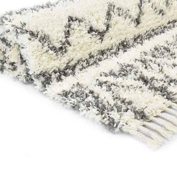 Matto berberi pörröinen PP beige ja harmaa 160x230 cm