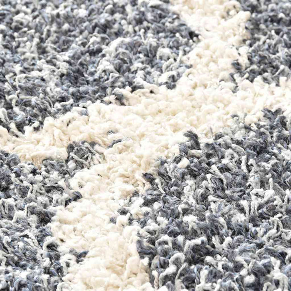 Matto berberi pörröinen PP sininen ja beige 80x150 cm