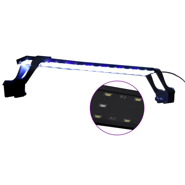 Akvaarion LED-valo kiinnittimillä 55-70 cm sininen ja valkoinen
