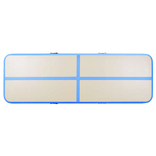 Täytettävä voimistelumatto pumpulla 300x100x10 cm PVC sininen