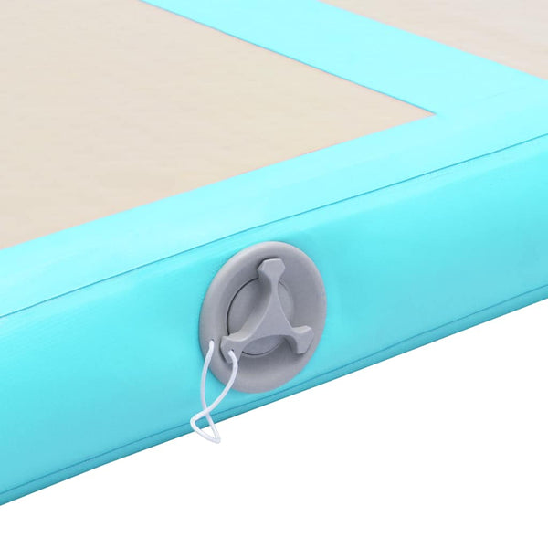 Täytettävä voimistelumatto pumpulla 300x100x10 cm PVC vihreä