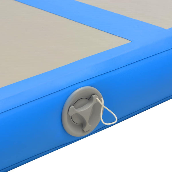 Täytettävä voimistelumatto pumpulla 400x100x10 cm PVC sininen