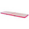 Täytettävä voimistelumatto pumpulla 500x100x10 cm PVC pinkki