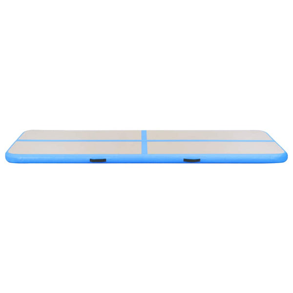 Täytettävä voimistelumatto pumpulla 500x100x10 cm PVC sininen