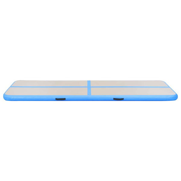 Täytettävä voimistelumatto pumpulla 600x100x10 cm PVC sininen