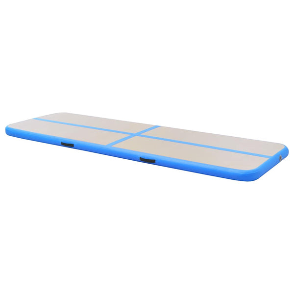 Täytettävä voimistelumatto pumpulla 700x100x10 cm PVC sininen