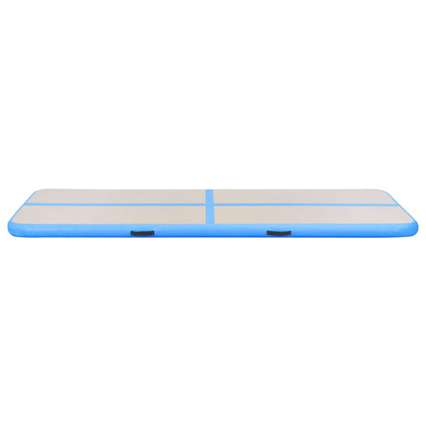 Täytettävä voimistelumatto pumpulla 700x100x10 cm PVC sininen