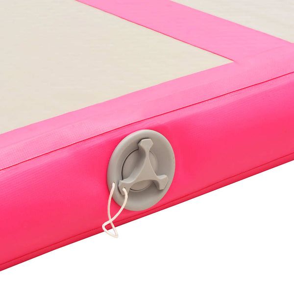 Täytettävä voimistelumatto pumpulla 800x100x10 cm PVC pinkki