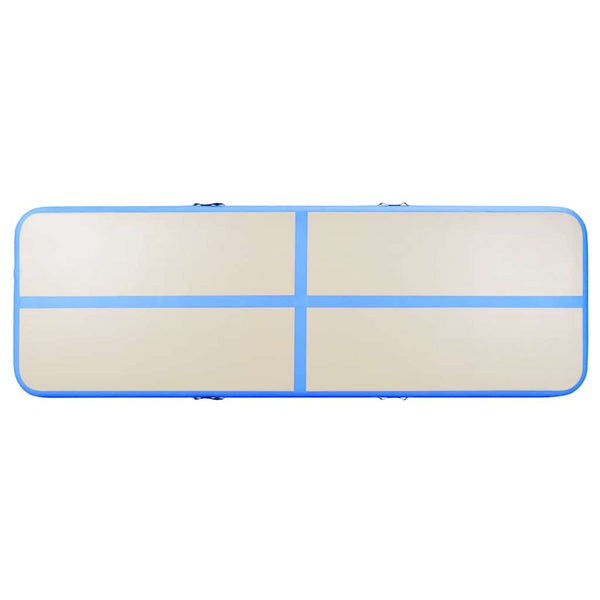 Täytettävä voimistelumatto pumpulla 800x100x10 cm PVC sininen