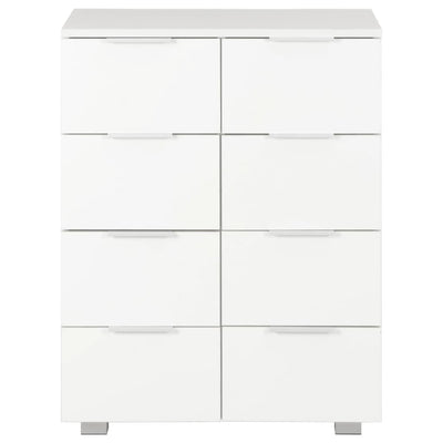 Valkoinen senkki Terrie 60x35x80cm (korkeakiilto, puinen)