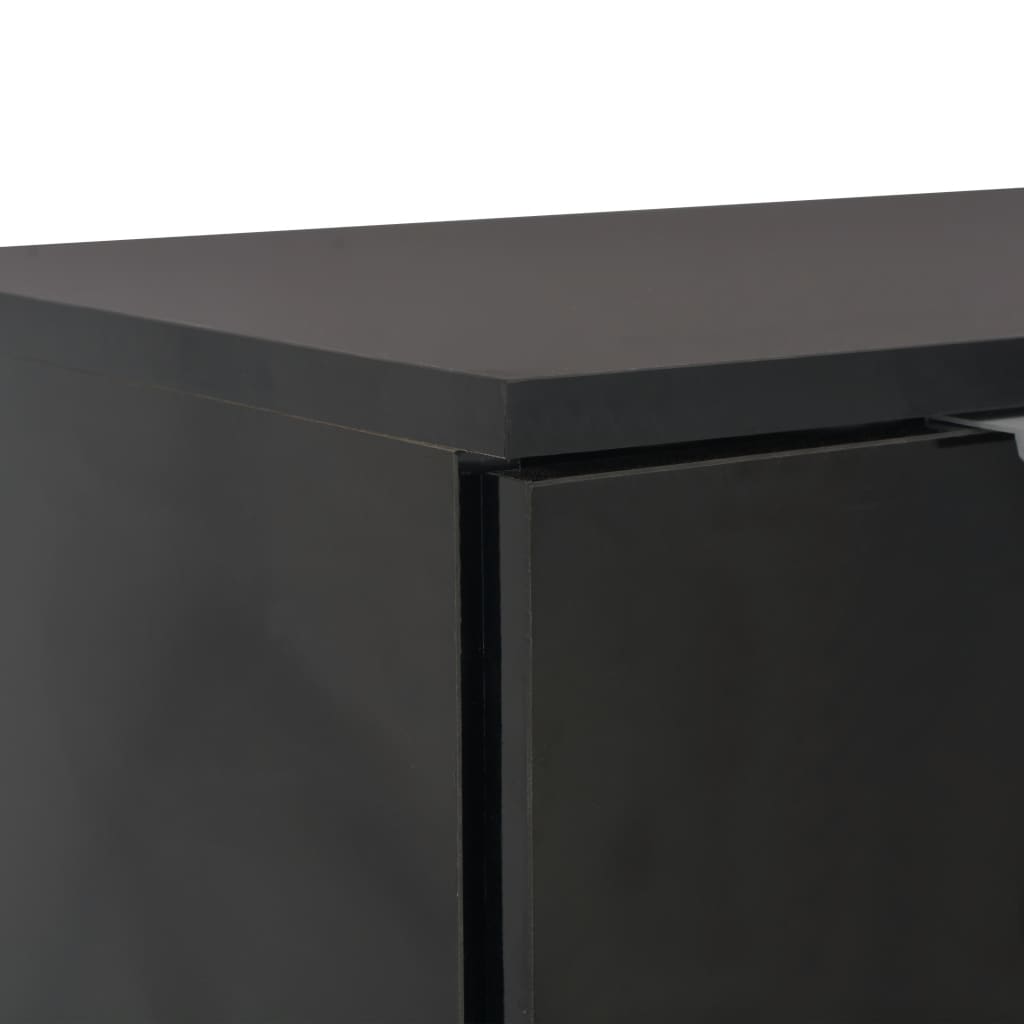 Musta senkki Cadria 71x35x80cm (korkeakiiltoinen lastulevy)
