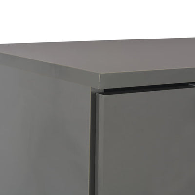 Senkki korkeakiiltoinen harmaa 71x35x80 cm lastulevy