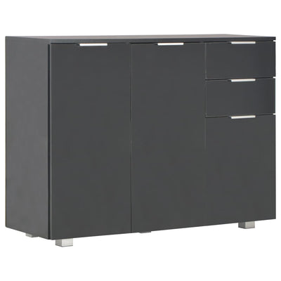 Senkki korkeakiilto musta 107x35x80,5 cm
