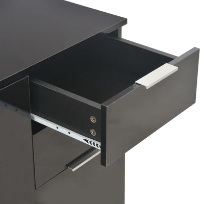 Senkki korkeakiilto musta 107x35x80,5 cm