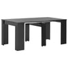Jatkettava ruokapöytä korkeakiilto musta 175x90x75 cm