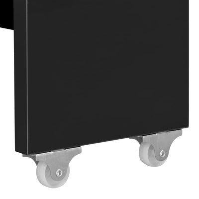 Jatkettava ruokapöytä korkeakiilto musta 175x90x75 cm