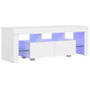 TV-taso LED-valoilla korkeakiilto valkoinen 130x35x45 cm