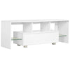 TV-taso LED-valoilla korkeakiilto valkoinen 130x35x45 cm