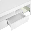 TV-taso LED-valoilla korkeakiilto valkoinen 130x35x45 cm