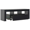 TV-taso LED-valoilla korkeakiilto musta 130x35x45 cm