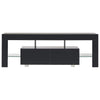 TV-taso LED-valoilla korkeakiilto musta 130x35x45 cm