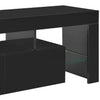 TV-taso LED-valoilla korkeakiilto musta 130x35x45 cm