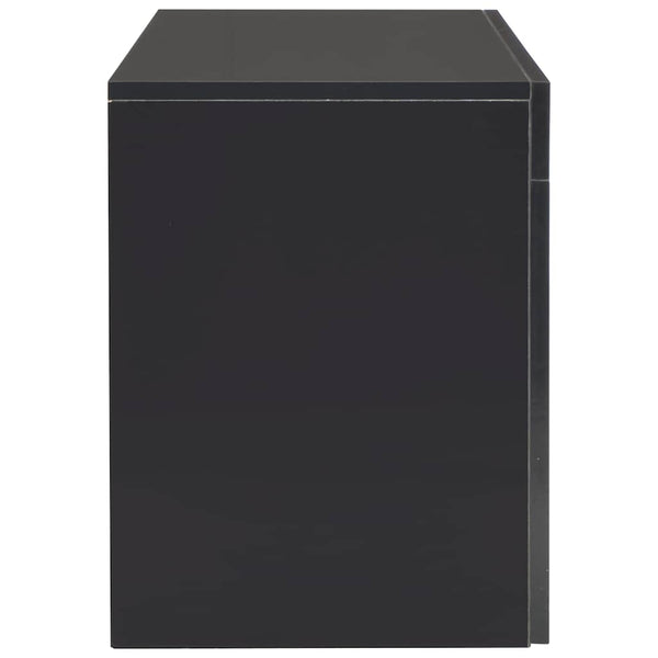 TV-taso LED-valoilla korkeakiilto musta 130x35x45 cm