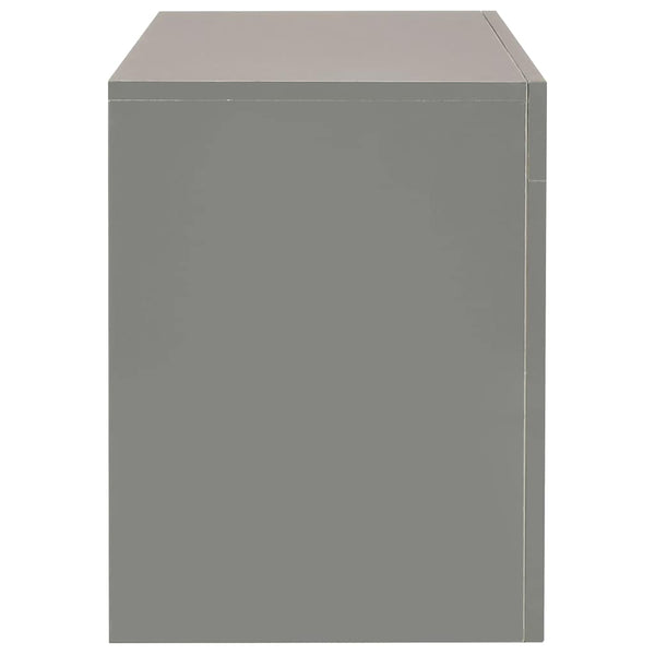 TV-taso LED-valoilla korkeakiilto harmaa 130x35x45 cm