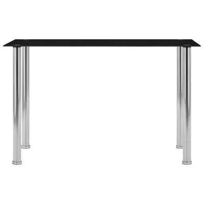 Ruokapöytä musta 120x60x75 cm karkaistu lasi