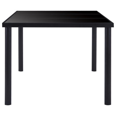 Ruokapöytä musta 160x80x75 cm karkaistu lasi