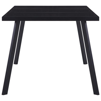 Ruokapöytä musta 160x80x75 cm karkaistu lasi